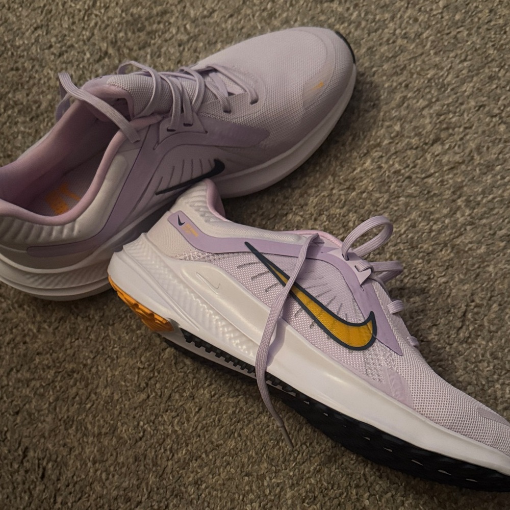 Nike Women's Quest 5 Lavender and Gold Athletic Shoes